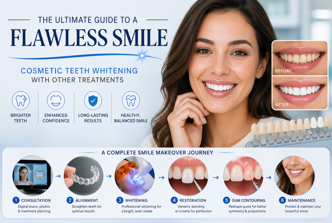 Cosmetic dentistry smile makeover process