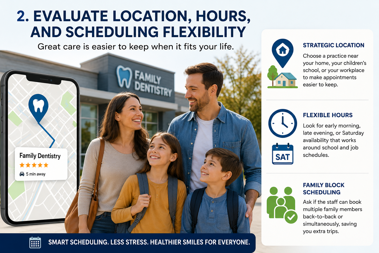 Efficient dental scheduling for families