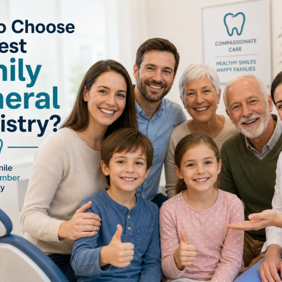 Smiling family at the dental clinic