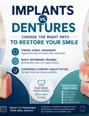 Implants vs dentures: choose your smile