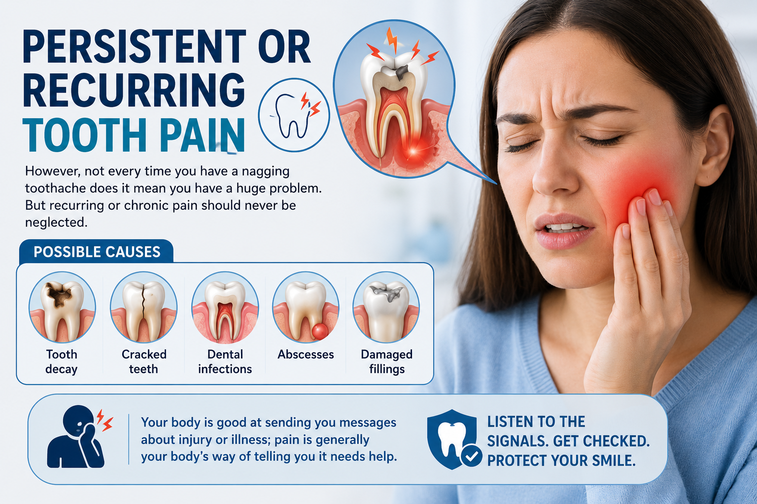 Persistent tooth pain know the causes