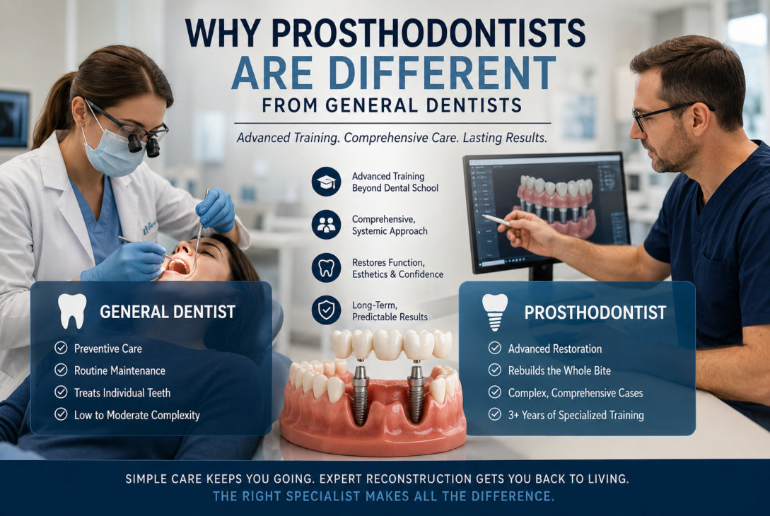 General Dentist vs. Prosthodontist