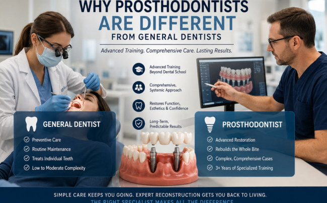 General Dentist vs. Prosthodontist