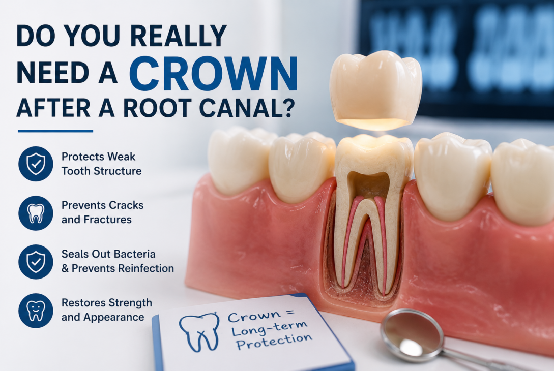 Root Canal Crown Protection Infographic